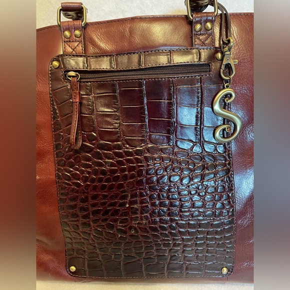 RARE FIND Switch It by Nan - Brown Satchel Tote Purse with Removable Strap - Picture 1 of 8